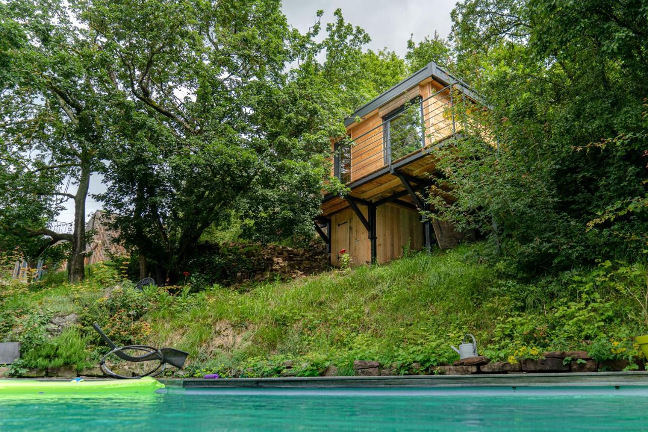 Le Moonloft Insolite Tiny-House Dans Les Arbres & 1 Seance De Sauna Pour 2 Avec Vue Panoramique Osenbach Екстериор снимка