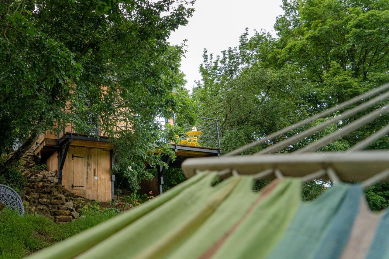 Le Moonloft Insolite Tiny-House Dans Les Arbres & 1 Seance De Sauna Pour 2 Avec Vue Panoramique Osenbach Екстериор снимка