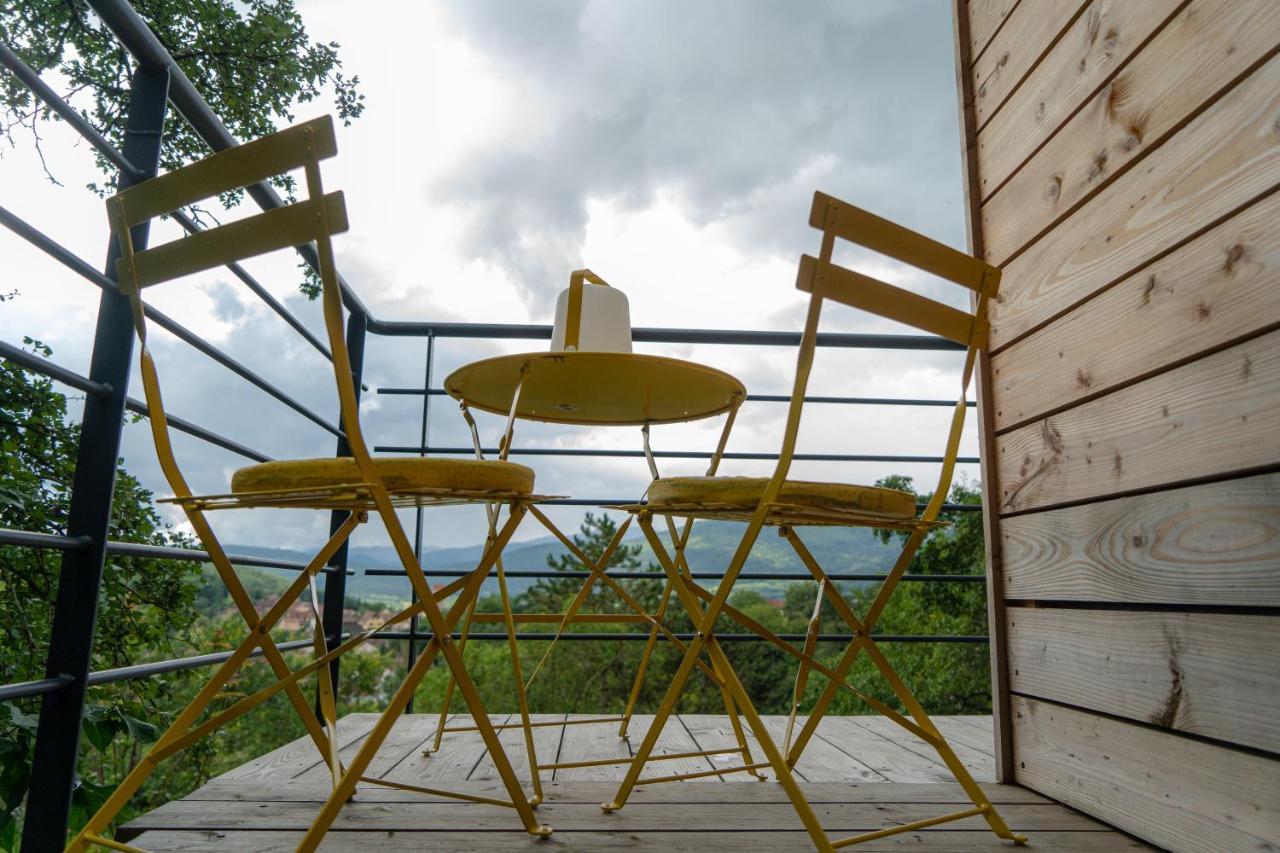 Le Moonloft Insolite Tiny-House Dans Les Arbres & 1 Seance De Sauna Pour 2 Avec Vue Panoramique Osenbach Екстериор снимка